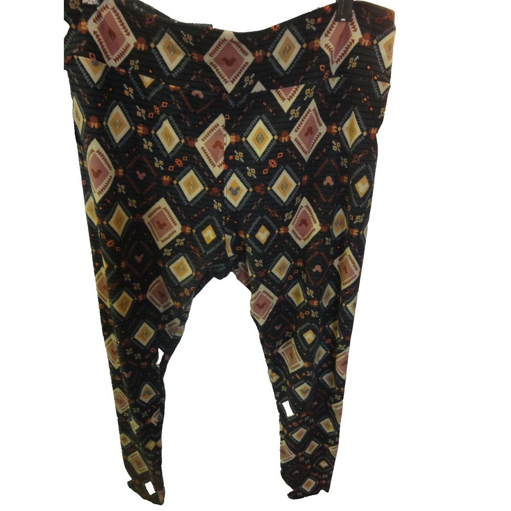LuLaRoe Disney Mickey & Minnie‎ mouse head Tall & Curvy leggings pants Santa fe